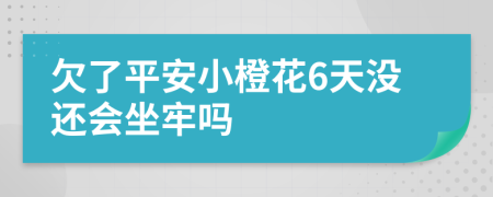 欠了平安小橙花6天没还会坐牢吗