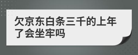 欠京东白条三千的上年了会坐牢吗