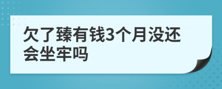 欠了臻有钱3个月没还会坐牢吗