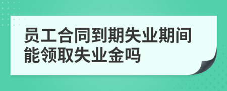 员工合同到期失业期间能领取失业金吗