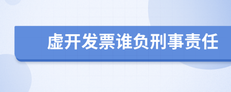 虚开发票谁负刑事责任