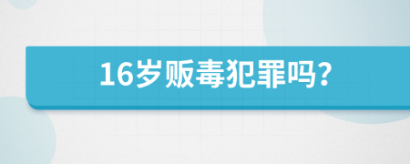 16岁贩毒犯罪吗？