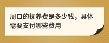 周口的抚养费是多少钱，具体需要支付哪些费用