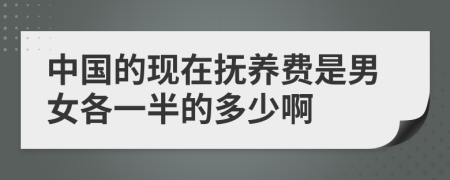 中国的现在抚养费是男女各一半的多少啊