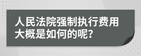 人民法院强制执行费用大概是如何的呢？