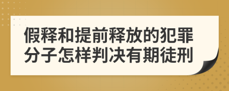 假释和提前释放的犯罪分子怎样判决有期徒刑