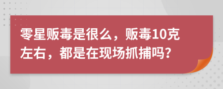 零星贩毒是很么，贩毒10克左右，都是在现场抓捕吗？