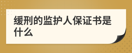 缓刑的监护人保证书是什么