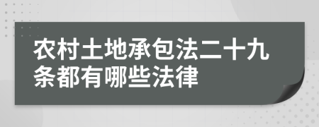 农村土地承包法二十九条都有哪些法律