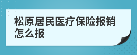 松原居民医疗保险报销怎么报