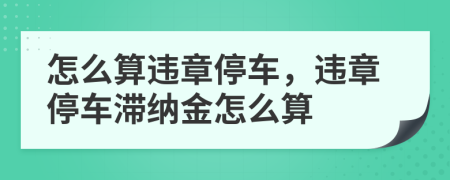 怎么算违章停车，违章停车滞纳金怎么算