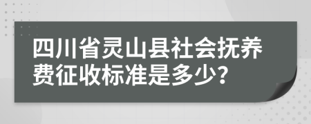 四川省灵山县社会抚养费征收标准是多少？