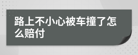 路上不小心被车撞了怎么赔付