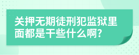 关押无期徒刑犯监狱里面都是干些什么啊?