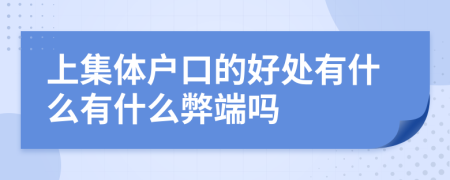 上集体户口的好处有什么有什么弊端吗