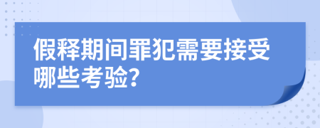 假释期间罪犯需要接受哪些考验？