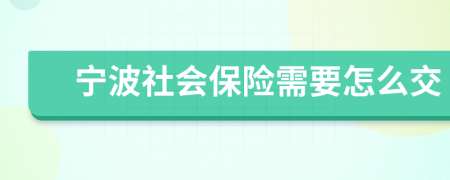 宁波社会保险需要怎么交