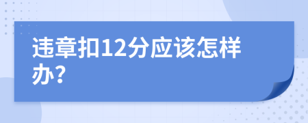 违章扣12分应该怎样办？