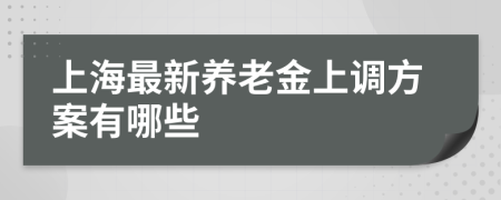 上海最新养老金上调方案有哪些