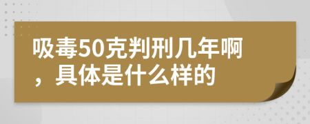 吸毒50克判刑几年啊，具体是什么样的