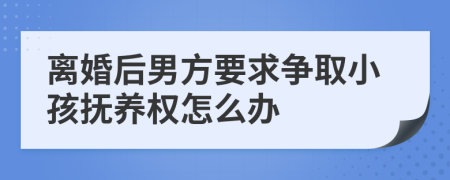 离婚后男方要求争取小孩抚养权怎么办