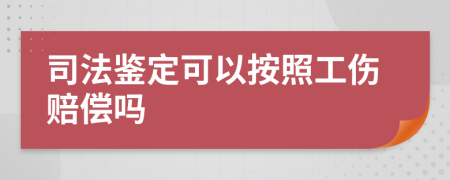 司法鉴定可以按照工伤赔偿吗