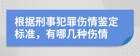 根据刑事犯罪伤情鉴定标准，有哪几种伤情