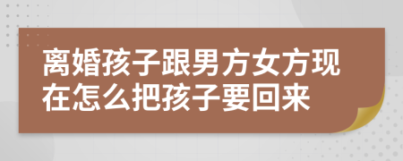 离婚孩子跟男方女方现在怎么把孩子要回来