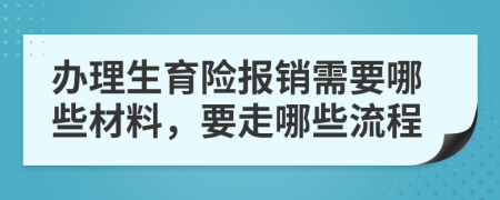 办理生育险报销需要哪些材料，要走哪些流程