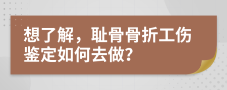 想了解，耻骨骨折工伤鉴定如何去做？