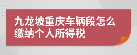 九龙坡重庆车辆段怎么缴纳个人所得税