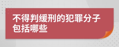 不得判缓刑的犯罪分子包括哪些