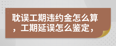 耽误工期违约金怎么算，工期延误怎么鉴定，