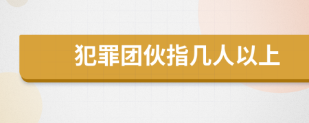 犯罪团伙指几人以上