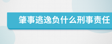 肇事逃逸负什么刑事责任