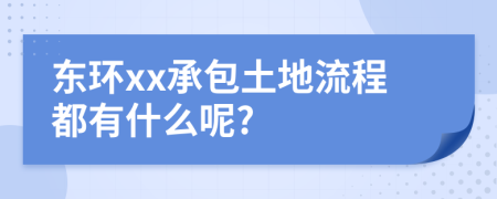 东环xx承包土地流程都有什么呢?