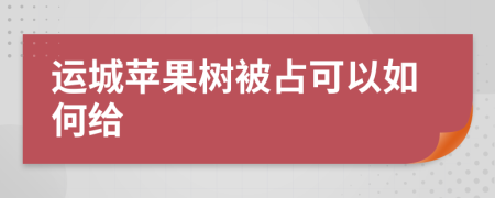 运城苹果树被占可以如何给