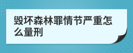 毁坏森林罪情节严重怎么量刑