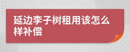 延边李子树租用该怎么样补偿