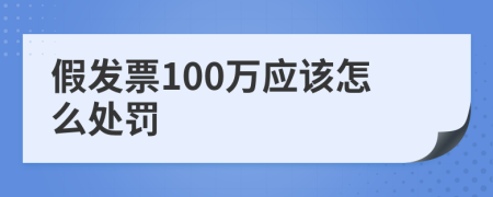 假发票100万应该怎么处罚