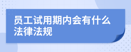 员工试用期内会有什么法律法规