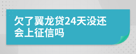 欠了翼龙贷24天没还会上征信吗