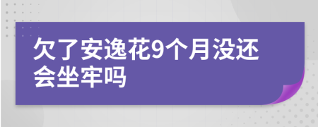 欠了安逸花9个月没还会坐牢吗