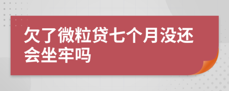 欠了微粒贷七个月没还会坐牢吗