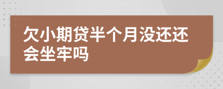 欠小期贷半个月没还还会坐牢吗