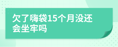 欠了嗨袋15个月没还会坐牢吗