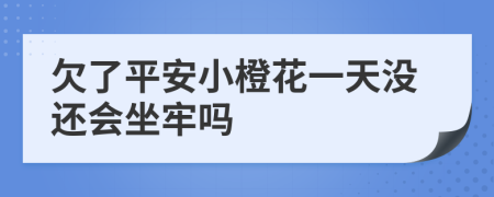 欠了平安小橙花一天没还会坐牢吗