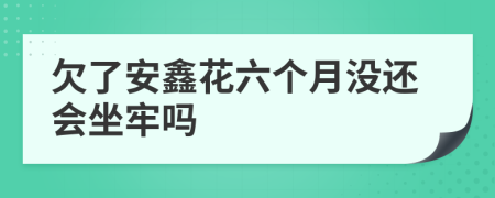 欠了安鑫花六个月没还会坐牢吗