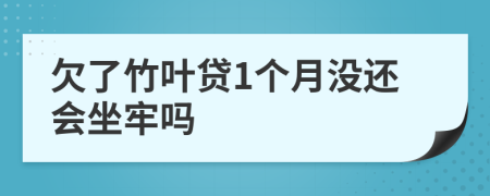 欠了竹叶贷1个月没还会坐牢吗