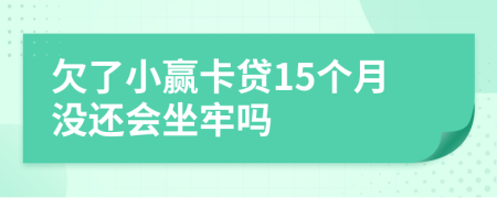 欠了小赢卡贷15个月没还会坐牢吗